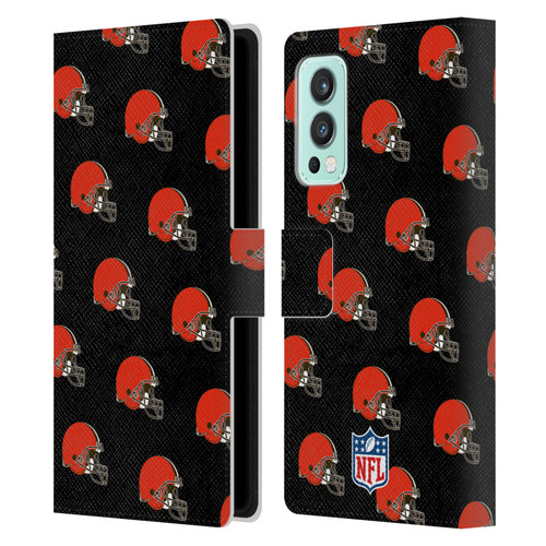 NFL Cleveland Browns Artwork Patterns Leather Book Wallet Case Cover For OnePlus Nord 2 5G