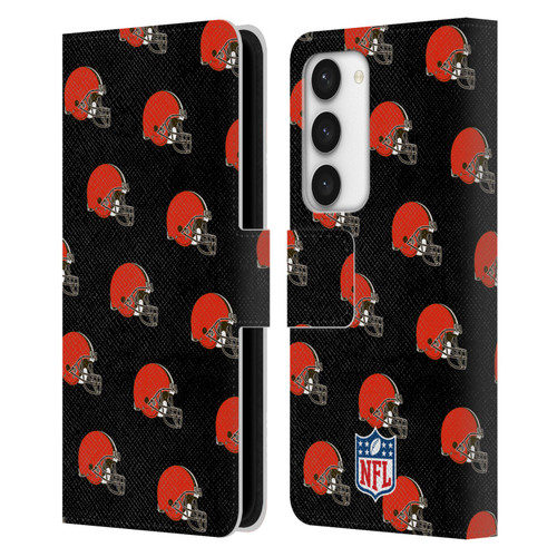 NFL Cleveland Browns Artwork Patterns Leather Book Wallet Case Cover For Samsung Galaxy S23 5G