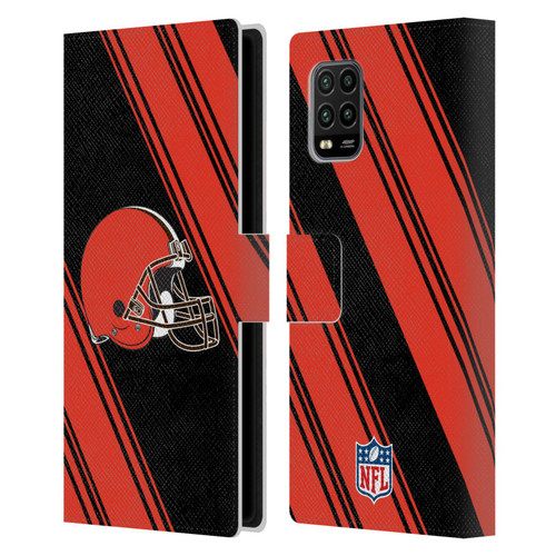 NFL Cleveland Browns Artwork Stripes Leather Book Wallet Case Cover For Xiaomi Mi 10 Lite 5G
