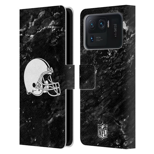 NFL Cleveland Browns Artwork Marble Leather Book Wallet Case Cover For Xiaomi Mi 11 Ultra