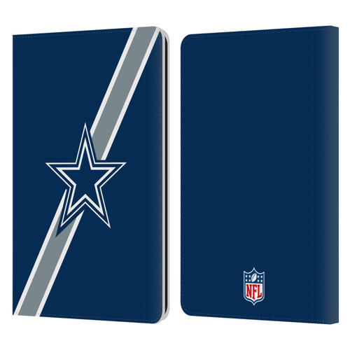 NFL Dallas Cowboys Logo Stripes Leather Book Wallet Case Cover For Amazon Kindle Paperwhite 1 / 2 / 3