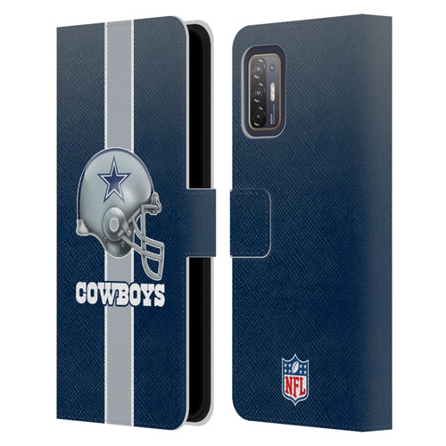 NFL Dallas Cowboys Logo Helmet Leather Book Wallet Case Cover For HTC Desire 21 Pro 5G