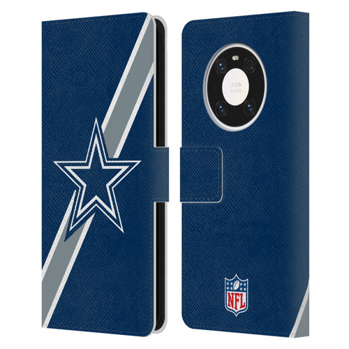 NFL Dallas Cowboys Logo Stripes Leather Book Wallet Case Cover For Huawei Mate 40 Pro 5G