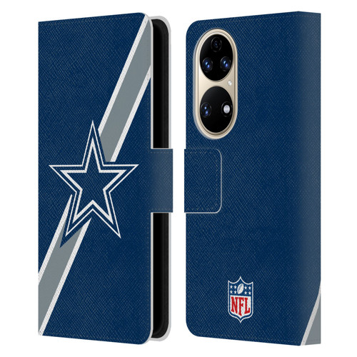 NFL Dallas Cowboys Logo Stripes Leather Book Wallet Case Cover For Huawei P50