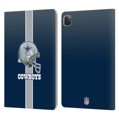NFL Dallas Cowboys Logo Helmet Leather Book Wallet Case Cover For Apple iPad Pro 11 2020 / 2021 / 2022