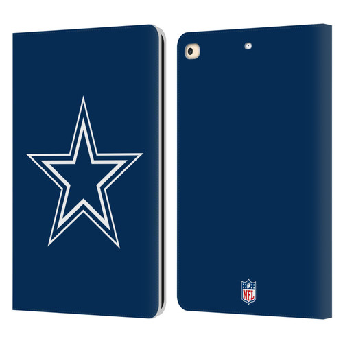 NFL Dallas Cowboys Logo Plain Leather Book Wallet Case Cover For Apple iPad 9.7 2017 / iPad 9.7 2018