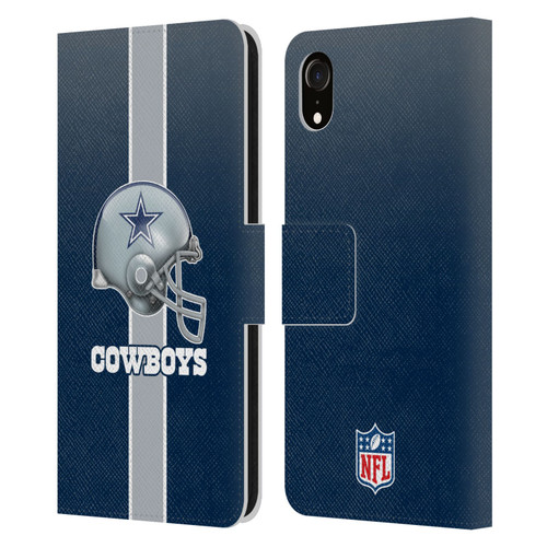 NFL Dallas Cowboys Logo Helmet Leather Book Wallet Case Cover For Apple iPhone XR
