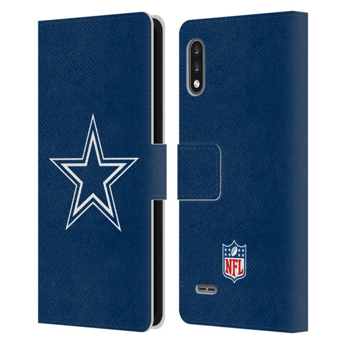 NFL Dallas Cowboys Logo Plain Leather Book Wallet Case Cover For LG K22