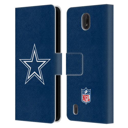 NFL Dallas Cowboys Logo Plain Leather Book Wallet Case Cover For Nokia C01 Plus/C1 2nd Edition