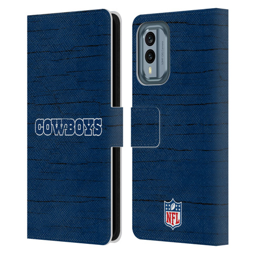NFL Dallas Cowboys Logo Distressed Look Leather Book Wallet Case Cover For Nokia X30