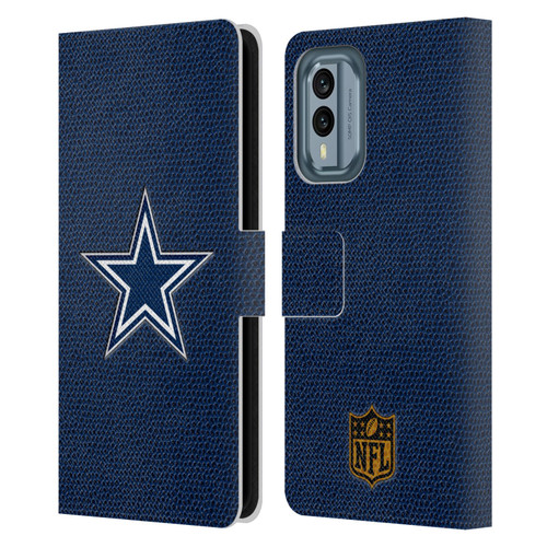 NFL Dallas Cowboys Logo Football Leather Book Wallet Case Cover For Nokia X30