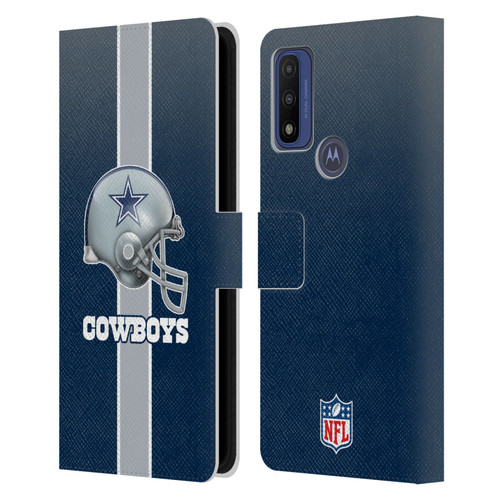 NFL Dallas Cowboys Logo Helmet Leather Book Wallet Case Cover For Motorola G Pure