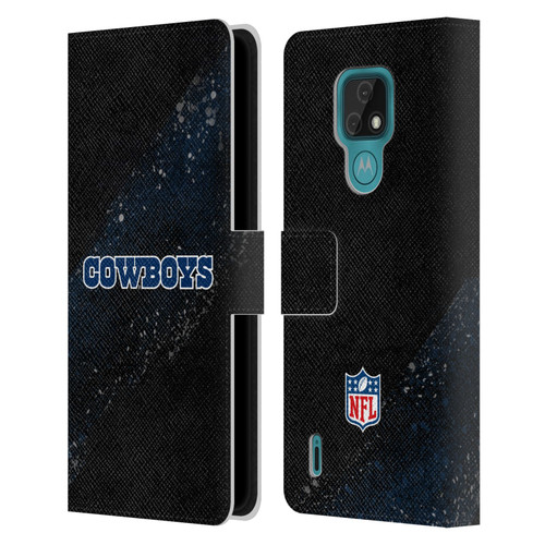 NFL Dallas Cowboys Logo Blur Leather Book Wallet Case Cover For Motorola Moto E7