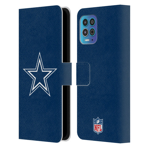 NFL Dallas Cowboys Logo Plain Leather Book Wallet Case Cover For Motorola Moto G100