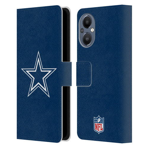 NFL Dallas Cowboys Logo Plain Leather Book Wallet Case Cover For OnePlus Nord N20 5G