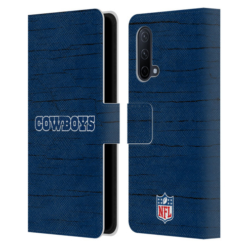 NFL Dallas Cowboys Logo Distressed Look Leather Book Wallet Case Cover For OnePlus Nord CE 5G