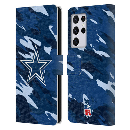 NFL Dallas Cowboys Logo Camou Leather Book Wallet Case Cover For Samsung Galaxy S21 Ultra 5G NFL Dallas Cowboys Logo Camou Leather Book Wallet Case Cover For Samsung Galaxy S21 Ultra 5G