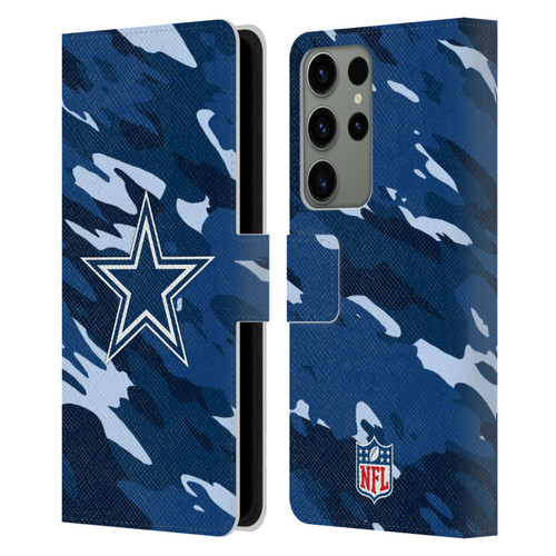 NFL Dallas Cowboys Logo Camou Leather Book Wallet Case Cover For Samsung Galaxy S23 Ultra 5G NFL Dallas Cowboys Logo Camou Leather Book Wallet Case Cover For Samsung Galaxy S23 Ultra 5G