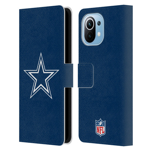 NFL Dallas Cowboys Logo Plain Leather Book Wallet Case Cover For Xiaomi Mi 11