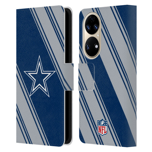 NFL Dallas Cowboys Artwork Stripes Leather Book Wallet Case Cover For Huawei P50