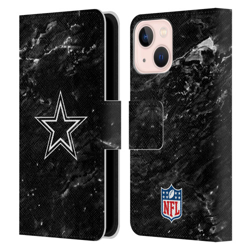 NFL Dallas Cowboys Artwork Marble Leather Book Wallet Case Cover For Apple iPhone 13 Mini