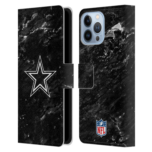 NFL Dallas Cowboys Artwork Marble Leather Book Wallet Case Cover For Apple iPhone 13 Pro Max