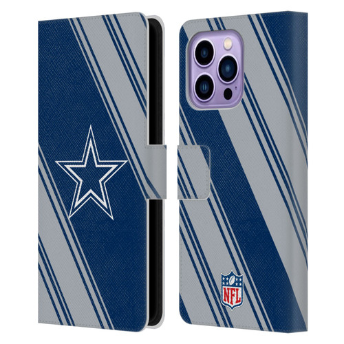 NFL Dallas Cowboys Artwork Stripes Leather Book Wallet Case Cover For Apple iPhone 14 Pro Max
