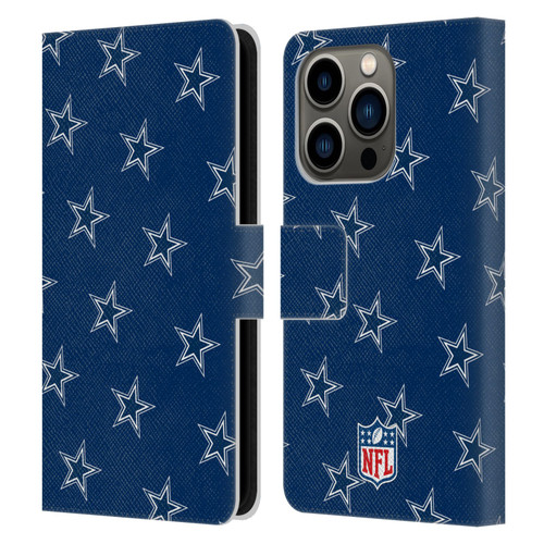 NFL Dallas Cowboys Artwork Patterns Leather Book Wallet Case Cover For Apple iPhone 14 Pro