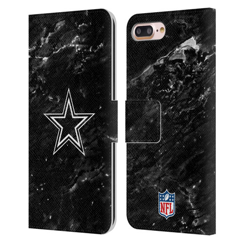 NFL Dallas Cowboys Artwork Marble Leather Book Wallet Case Cover For Apple iPhone 7 Plus / iPhone 8 Plus