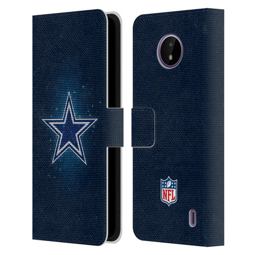 NFL Dallas Cowboys Artwork LED Leather Book Wallet Case Cover For Nokia C10 / C20