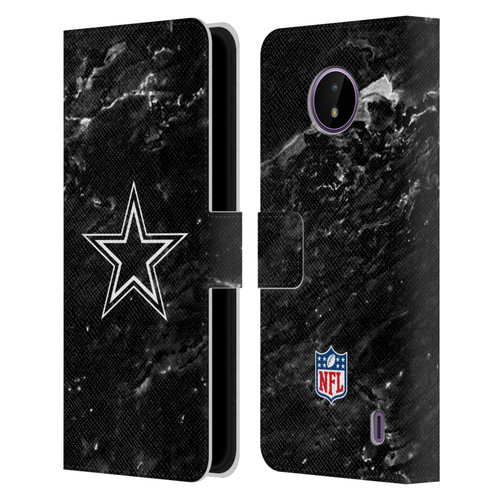NFL Dallas Cowboys Artwork Marble Leather Book Wallet Case Cover For Nokia C10 / C20