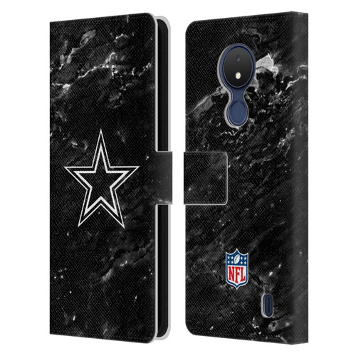 NFL Dallas Cowboys Artwork Marble Leather Book Wallet Case Cover For Nokia C21