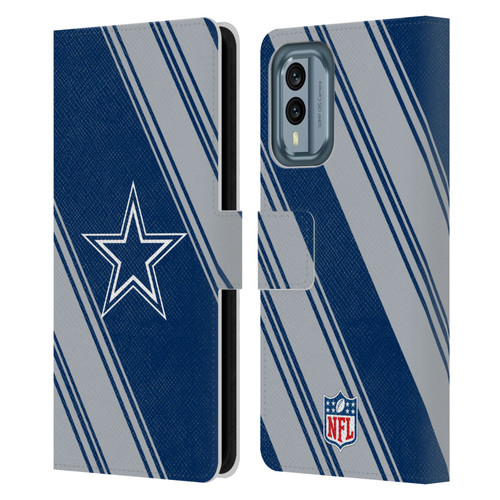 NFL Dallas Cowboys Artwork Stripes Leather Book Wallet Case Cover For Nokia X30