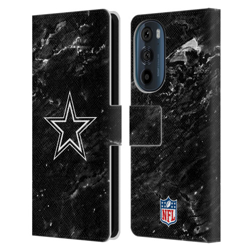 NFL Dallas Cowboys Artwork Marble Leather Book Wallet Case Cover For Motorola Edge 30