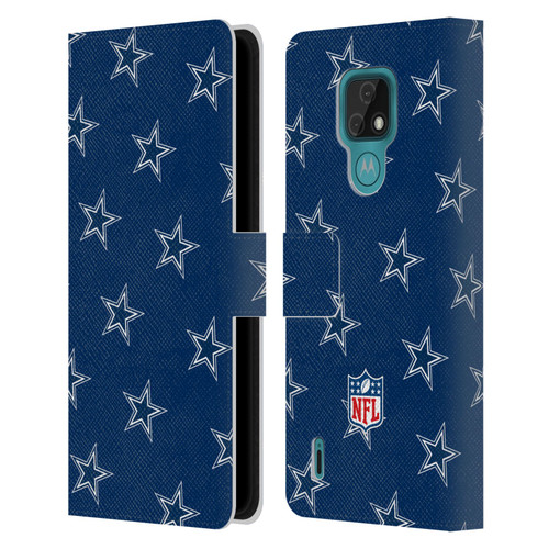NFL Dallas Cowboys Artwork Patterns Leather Book Wallet Case Cover For Motorola Moto E7