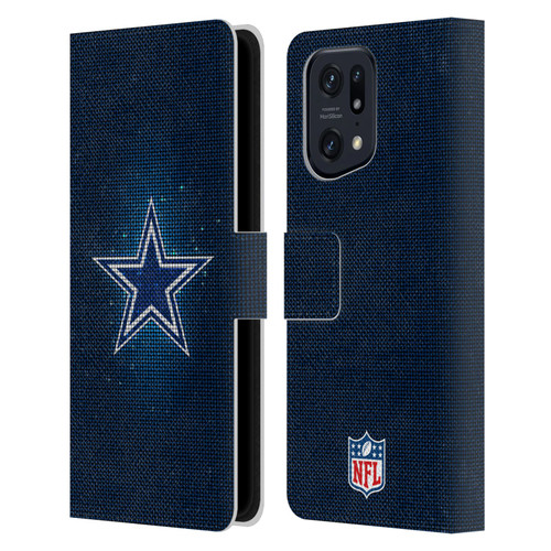 NFL Dallas Cowboys Artwork LED Leather Book Wallet Case Cover For OPPO Find X5 Pro