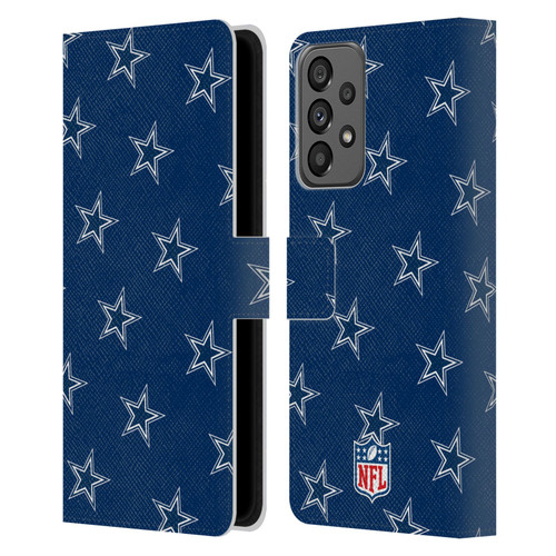 NFL Dallas Cowboys Artwork Patterns Leather Book Wallet Case Cover For Samsung Galaxy A73 5G (2022)