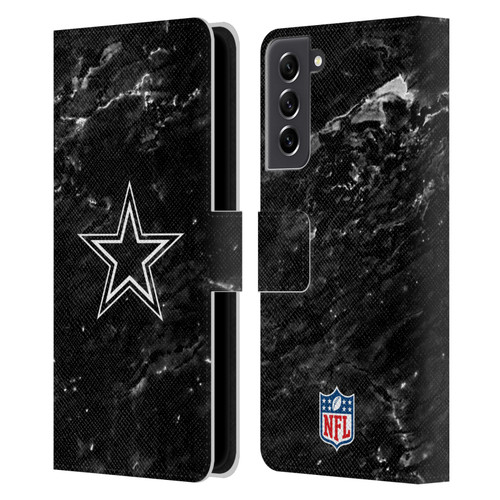 NFL Dallas Cowboys Artwork Marble Leather Book Wallet Case Cover For Samsung Galaxy S21 FE 5G