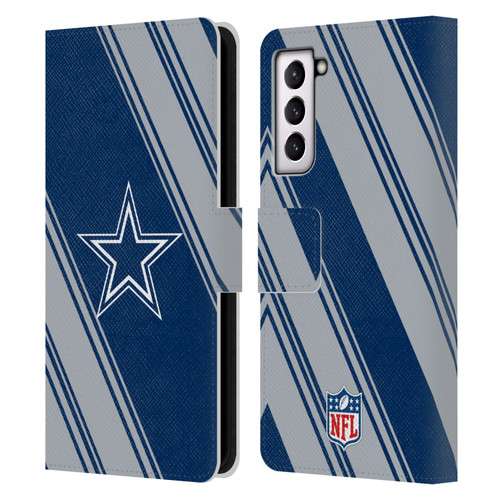 NFL Dallas Cowboys Artwork Stripes Leather Book Wallet Case Cover For Samsung Galaxy S21 5G
