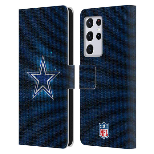 NFL Dallas Cowboys Artwork LED Leather Book Wallet Case Cover For Samsung Galaxy S21 Ultra 5G