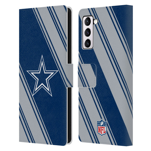 NFL Dallas Cowboys Artwork Stripes Leather Book Wallet Case Cover For Samsung Galaxy S21+ 5G
