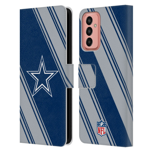 NFL Dallas Cowboys Artwork Stripes Leather Book Wallet Case Cover For Samsung Galaxy M13 (2022)