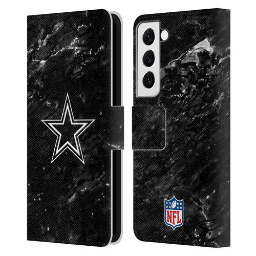 NFL Dallas Cowboys Artwork Marble Leather Book Wallet Case Cover For Samsung Galaxy S22 5G