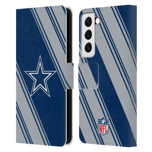 NFL Dallas Cowboys Artwork Stripes Leather Book Wallet Case Cover For Samsung Galaxy S22 5G