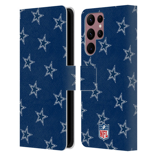NFL Dallas Cowboys Artwork Patterns Leather Book Wallet Case Cover For Samsung Galaxy S22 Ultra 5G