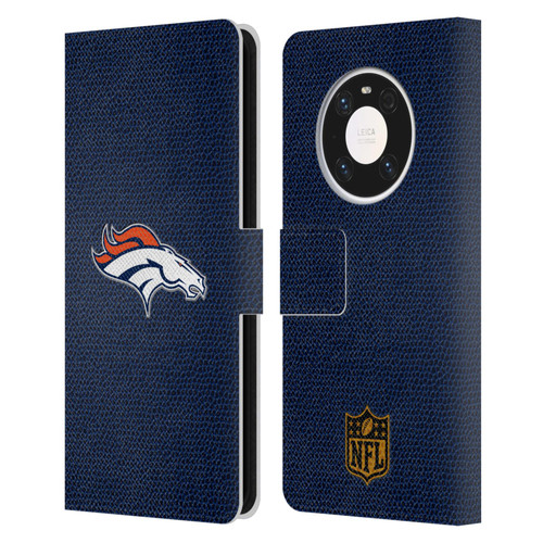 NFL Denver Broncos Logo Football Leather Book Wallet Case Cover For Huawei Mate 40 Pro 5G