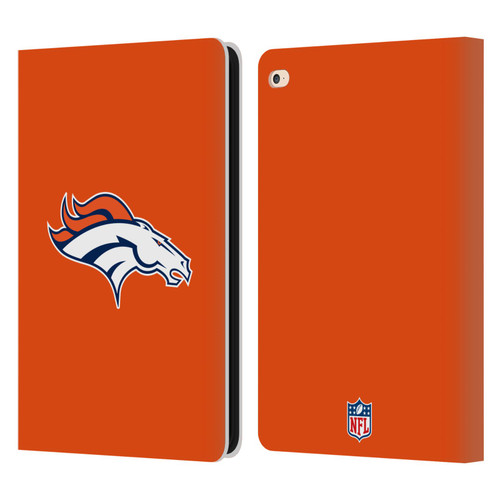NFL Denver Broncos Logo Plain Leather Book Wallet Case Cover For Apple iPad Air 2 (2014)