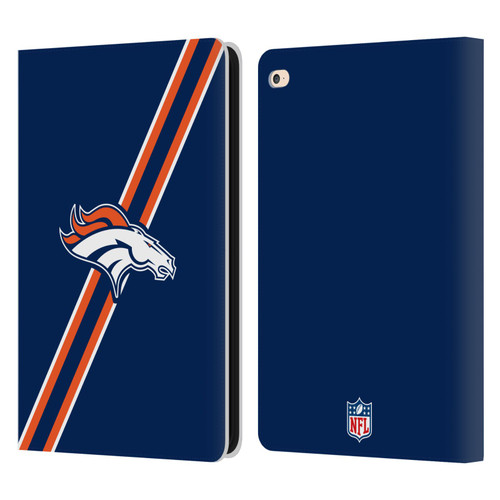 NFL Denver Broncos Logo Stripes Leather Book Wallet Case Cover For Apple iPad Air 2 (2014)