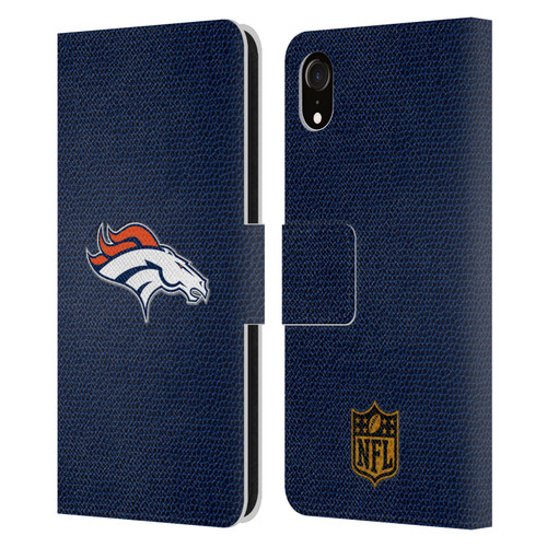 NFL Denver Broncos Logo Football Leather Book Wallet Case Cover For Apple iPhone XR
