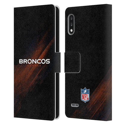 NFL Denver Broncos Logo Blur Leather Book Wallet Case Cover For LG K22